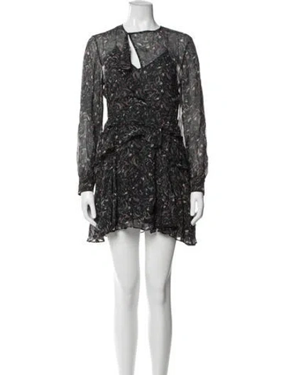 Pre-owned Iro Paisley Print Mini Dress In Black