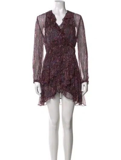 Pre-owned Iro Paisley Print Mini Dress In Black