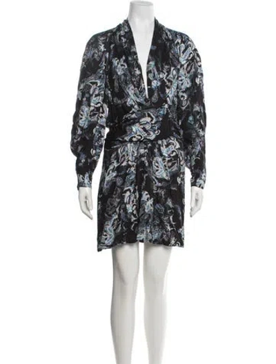 Pre-owned Iro Paisley Print Mini Dress In Black