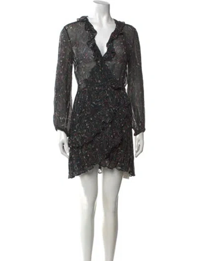 Pre-owned Iro Paisley Print Mini Dress In Black