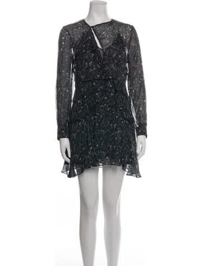Pre-owned Iro Paisley Print Mini Dress In Black
