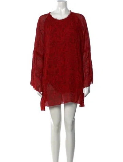 Pre-owned Iro Paisley Print Mini Dress In Black/red