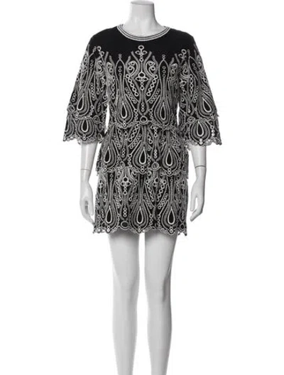 Pre-owned Iro Paisley Print Mini Dress In White