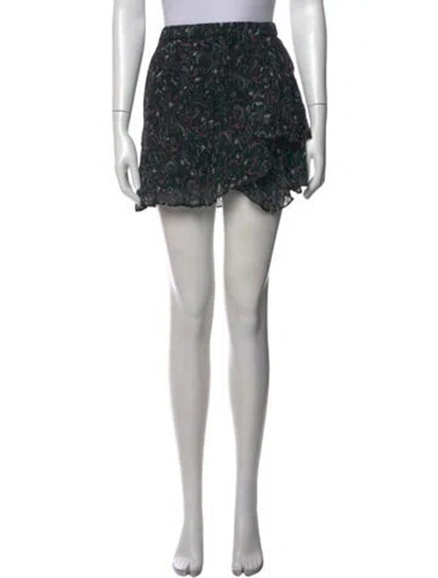 Pre-owned Iro Paisley Print Mini Skirt In Black