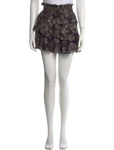 Pre-owned Iro Paisley Print Mini Skirt In Black