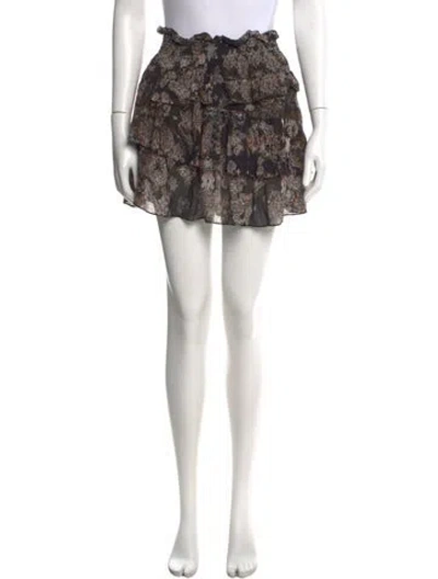 Pre-owned Iro Paisley Print Mini Skirt In Gold