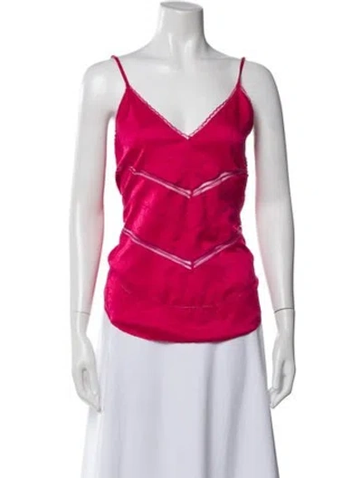 Pre-owned Iro Paisley Print V-neck Top In Pink