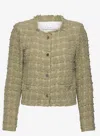 Iro Raceli Casual Jacket In Khaki Cotton In Cammello