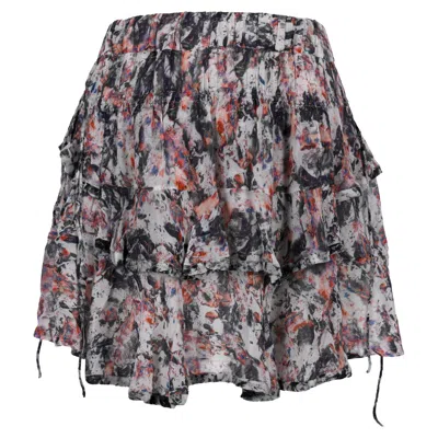 Iro Paris Megan Printed Ruffle Mini Skirt In Multicolor Viscose