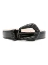 Iro Patent Leather Belt In Black