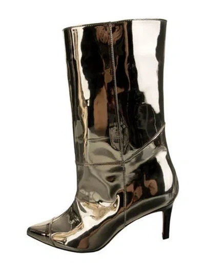 Pre-owned Iro Patent Leather Boots In Gold