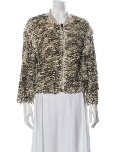 Pre-owned Iro Patterned Bomber Jacket In Neutrals
