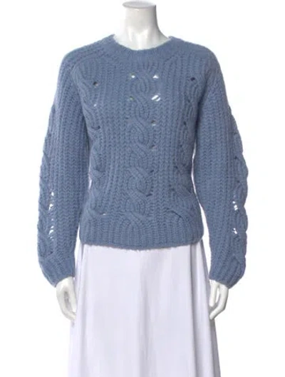 Pre-owned Iro Patterned Crew Neck Sweater In Blue