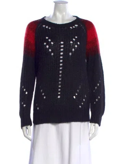 Pre-owned Iro Patterned Crew Neck Sweater In Blue