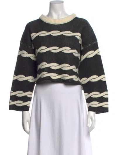 Pre-owned Iro Patterned Crew Neck Sweater In Multicolor