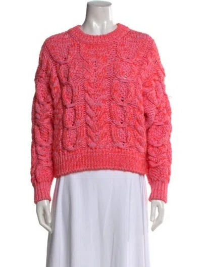 Pre-owned Iro Patterned Crew Neck Sweater In Pink