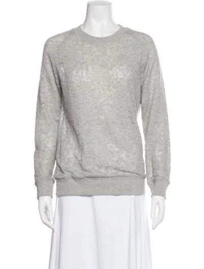 Pre-owned Iro Patterned Crew Neck Sweatshirt In Gray