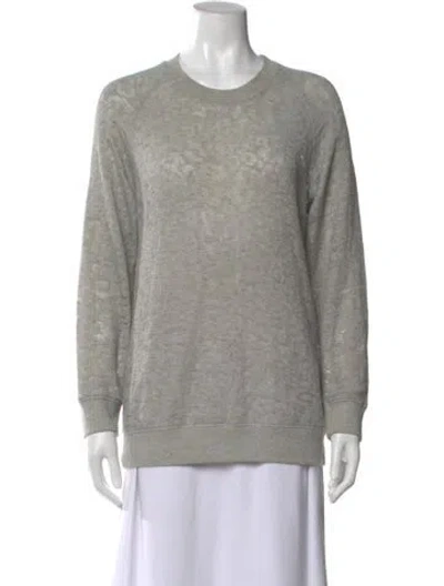 Pre-owned Iro Patterned Crew Neck Top In Gray