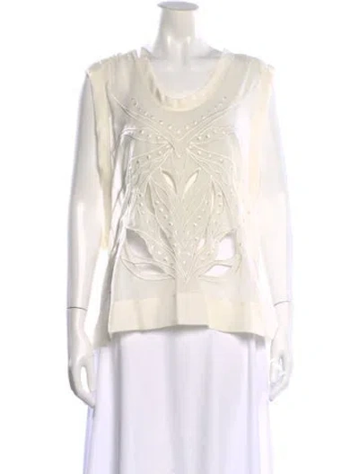 Pre-owned Iro Patterned Crew Neck Top In Neutral