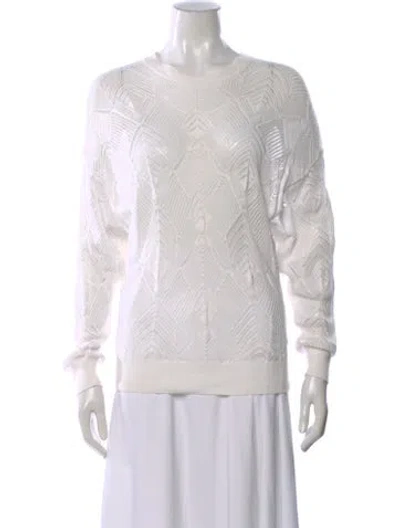 Pre-owned Iro Patterned Crew Neck Top In Neutral