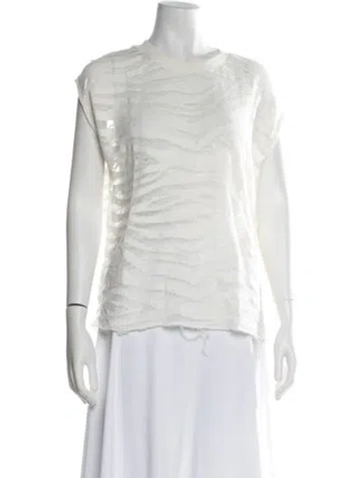 Pre-owned Iro Patterned Crew Neck Top In Neutral