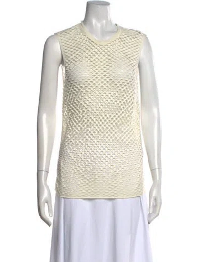 Pre-owned Iro Patterned Crew Neck Top In White