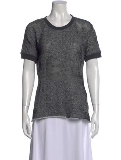 Pre-owned Iro Patterned Crew Neck T-shirt In Gray