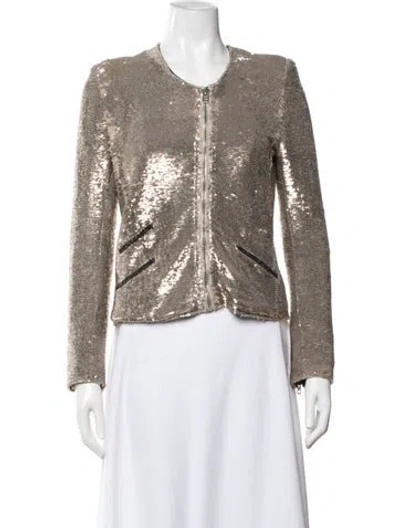 Pre-owned Iro Patterned Evening Jacket In Gold/metallic