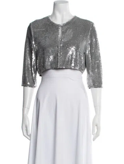 Pre-owned Iro Patterned Evening Jacket In Gray