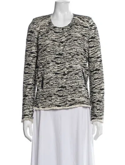 Pre-owned Iro Patterned Jacket In Black/white