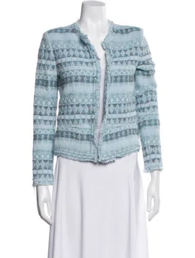 Pre-owned Iro Patterned Jacket In Blue