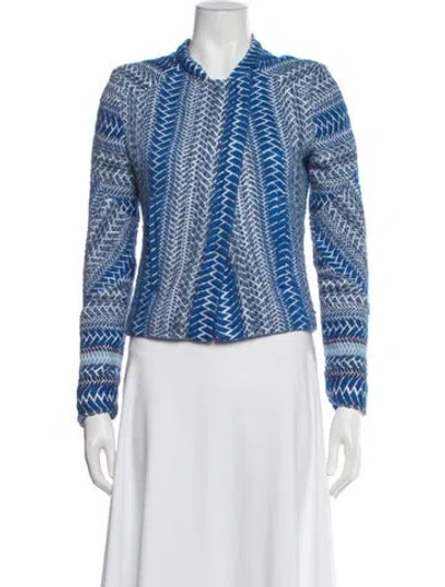Pre-owned Iro Patterned Jacket In Blue