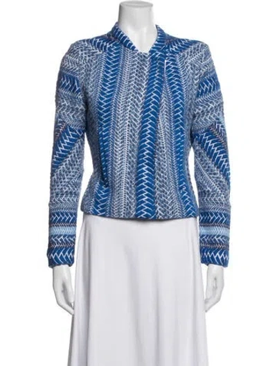 Pre-owned Iro Patterned Jacket In Blue