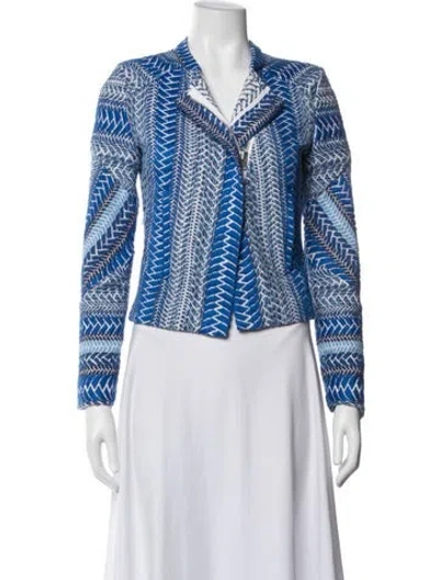 Pre-owned Iro Patterned Jacket In Blue