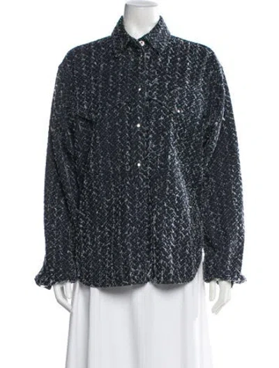 Pre-owned Iro Patterned Jacket In Blue