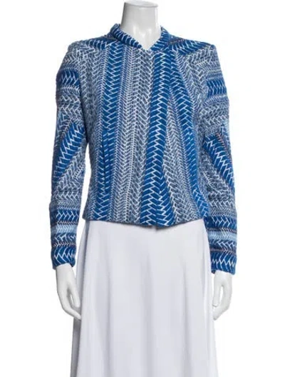Pre-owned Iro Patterned Jacket In Blue