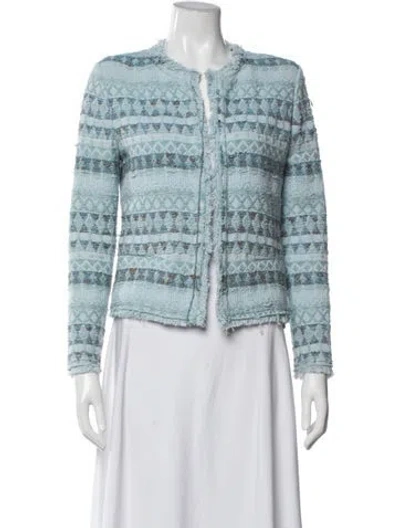 Pre-owned Iro Patterned Jacket In Blue