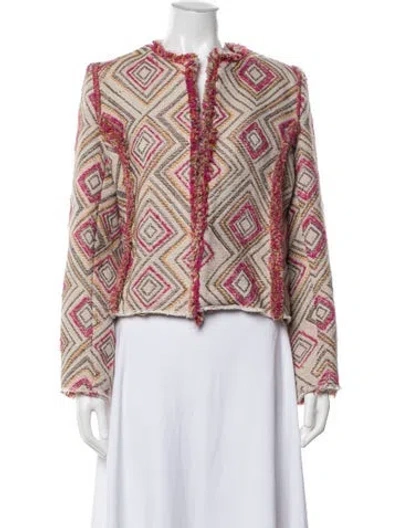 Pre-owned Iro Patterned Jacket In Burgundy