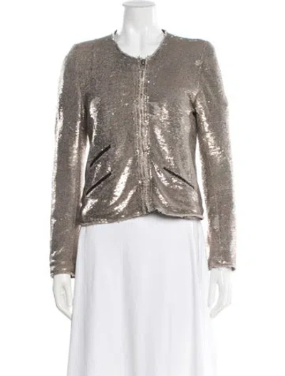 Pre-owned Iro Patterned Jacket In Gold