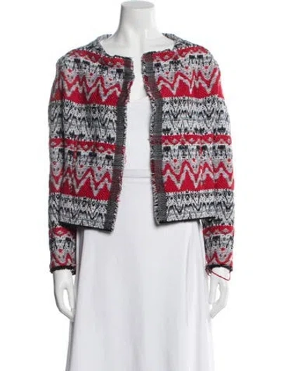 Pre-owned Iro Patterned Jacket In Red