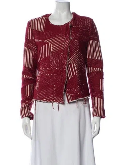 Pre-owned Iro Patterned Jacket In Red