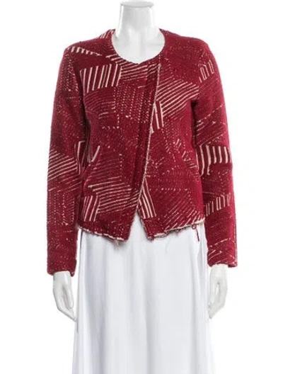 Pre-owned Iro Patterned Jacket In Red