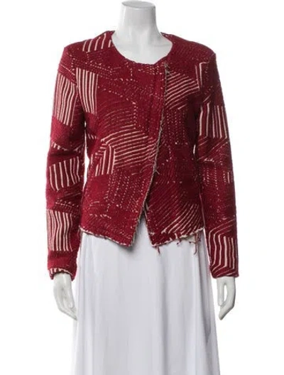 Pre-owned Iro Patterned Jacket In Red