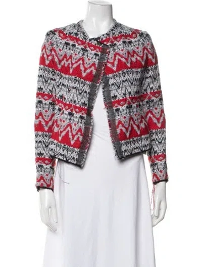 Pre-owned Iro Patterned Jacket In Red