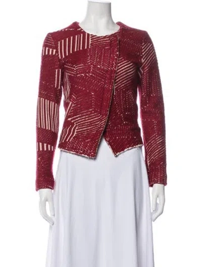 Pre-owned Iro Patterned Jacket In Red
