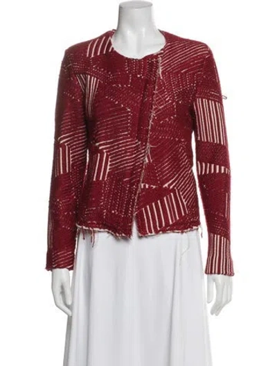 Pre-owned Iro Patterned Jacket In Red