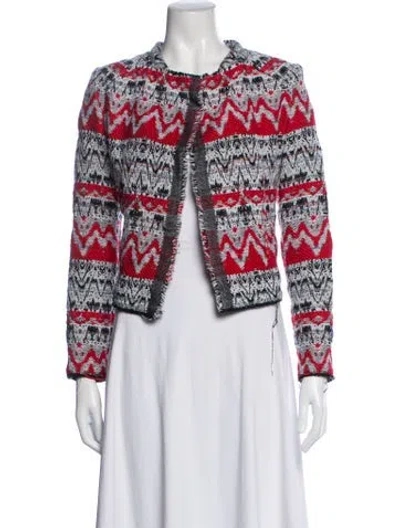 Pre-owned Iro Patterned Jacket In Red
