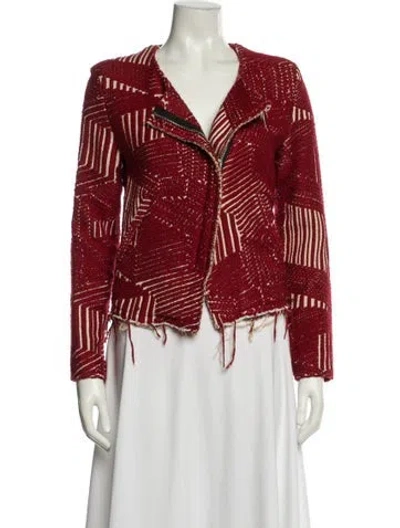 Pre-owned Iro Patterned Jacket In Red
