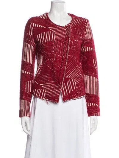 Pre-owned Iro Patterned Jacket In Red