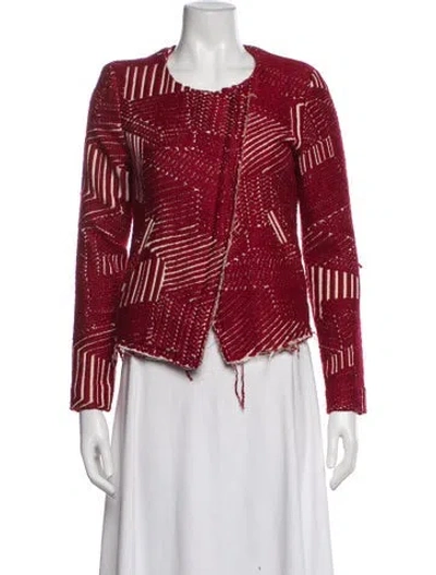 Pre-owned Iro Patterned Jacket In Red